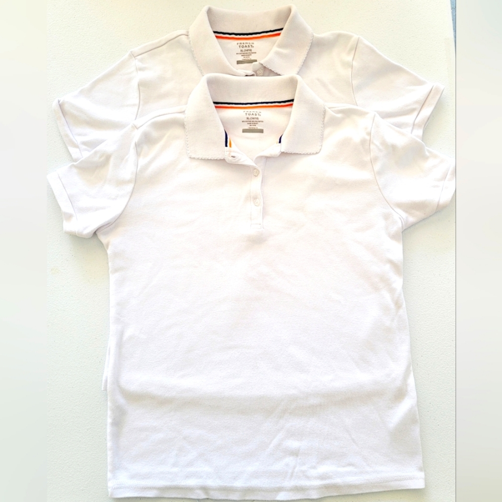 French Toast White Uniform Polos (Set Of 2)
